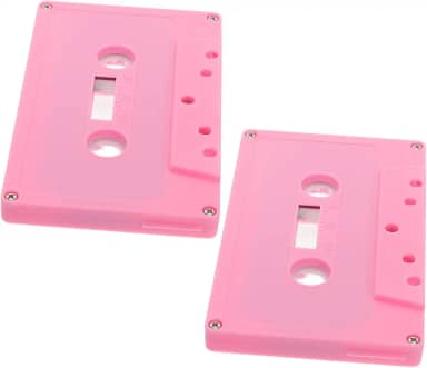 Totority 2 fitas cassete em branco coloridas retrô para música cassetes de áudio vintage para gravação de mensagens e personalização