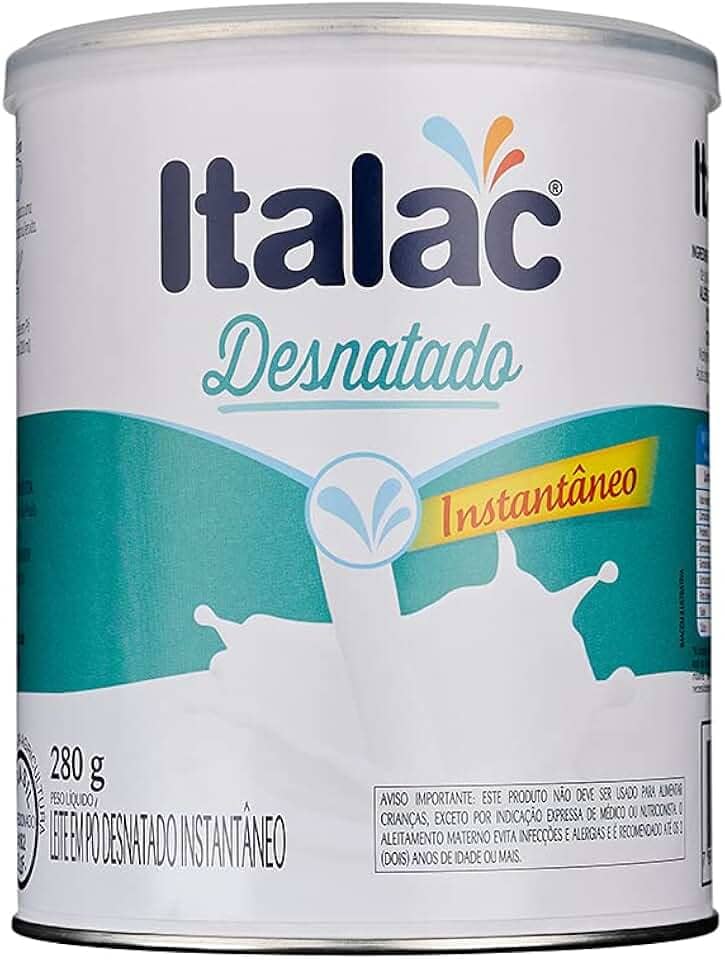 LEITE EM PÓ DESNATADO INSTANTANEO LATA ITALAC 280 GRS