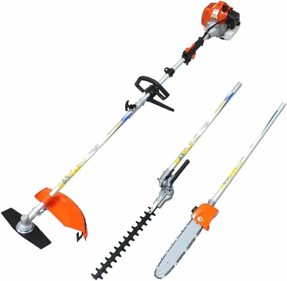 Vulcan Roçadeira Lateral Multifuncional Gasolina 2T 33Cc 1,3Hp com Podador de Galhos e Cerca Viva VRM330