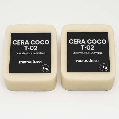 Cera de Coco para Velas 2kg – 100% Vegetal T-02 Ponto Química – Alta Performance, Ideal para Velas Artesanais e Aromáticas