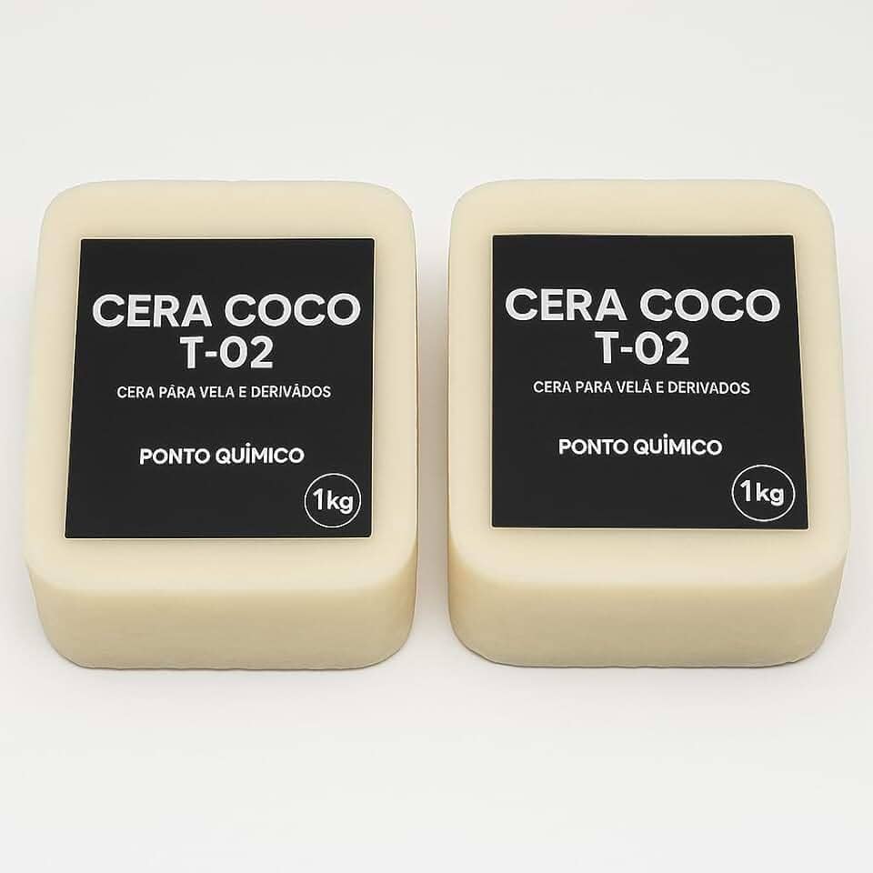 Cera de Coco para Velas 2kg – 100% Vegetal T-02 Ponto Química – Alta Performance, Ideal para Velas Artesanais e Aromáticas