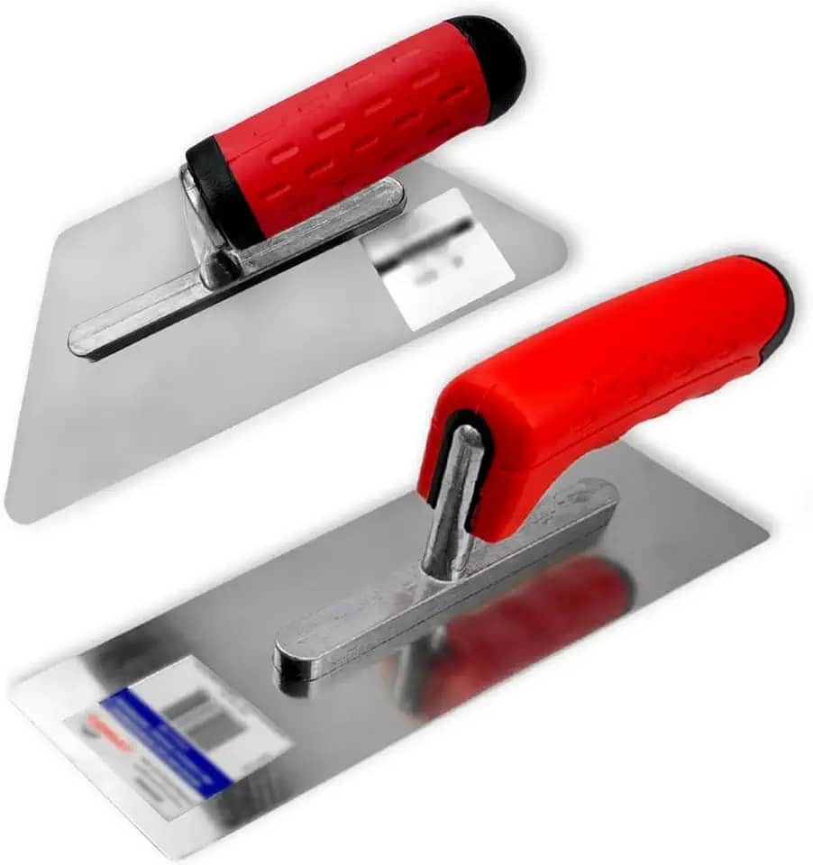 Desempenadeira Trapézio e Lisa Compel Efeito Decorativo Mármore Marmorato Marmorizado Cimento Queimado Massa Corrida Profissional Kit