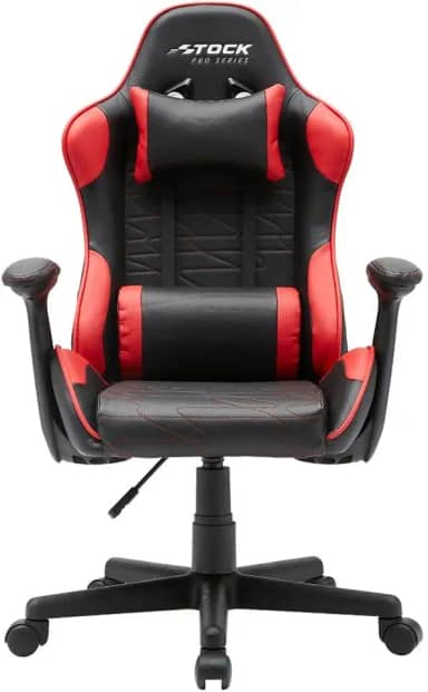 Cadeira Gamer Giratória Infantil Stock Car Blume Office Poliuretano (pu) Preto Vermelho Base Rodizio