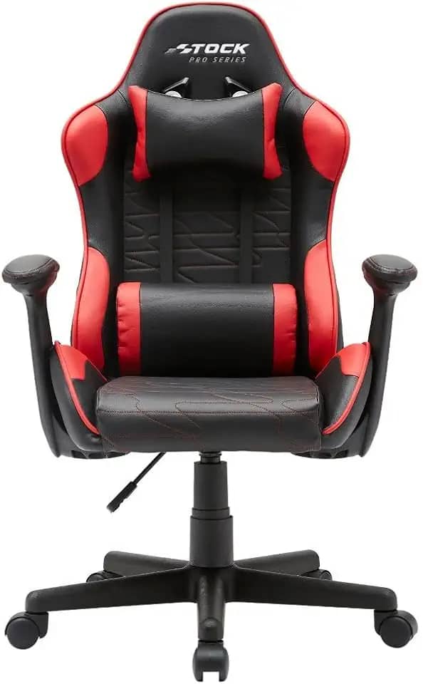 Cadeira Gamer Giratória Infantil Stock Car Blume Office Poliuretano (pu) Preto Vermelho Base Rodizio