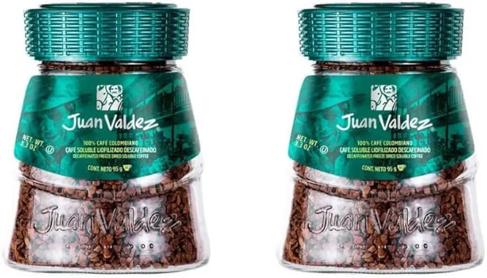 Kit 2 Café Solúvel Colombiano Juan Valdez Descafeinado 95gr