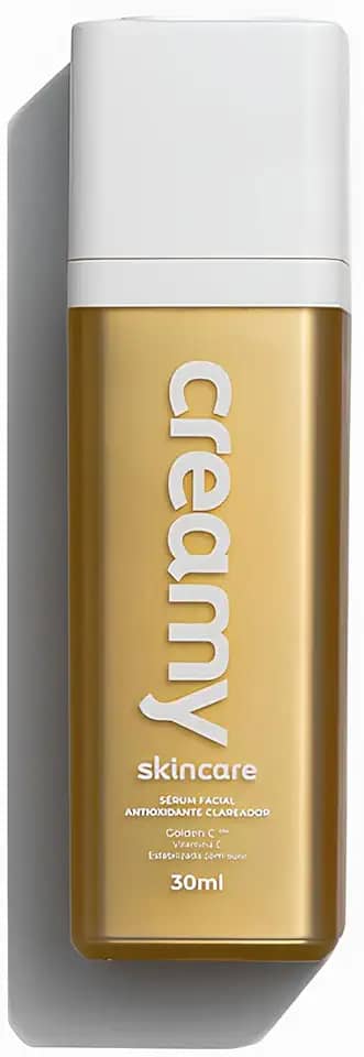 Creamy Sérum Facial Vitamina C Gold 30ml | Antioxidante e Clareador | Uniformiza o Tom de Pele | Ação Anti-Idade | Anti-Manchas e Melasma | Para Todos os Tipos de Pele