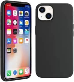 Capinha Slim Case Colorida Compatível Com IPhone 13 Vermelha,Preta, Laranja, Amarela, Azul, Rosa, Pink, Branca, Lilás, Marrom, Verde, Roxo Com 3 Camadas De Proteção PREMIUM (Preta)