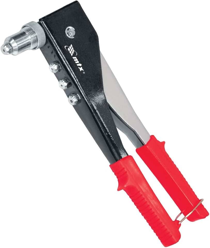 MTX Rebitador Manual Tipo Alicate 250 mm – Cabeça Ajustável 0–90° para Rebites em Ângulos Difíceis