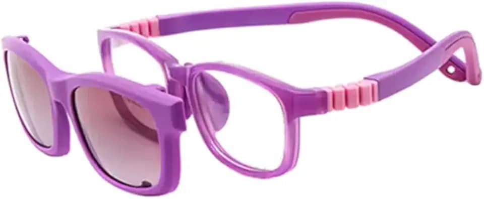 Armação De Óculos Infantil Solar Clip On 2 Em 1