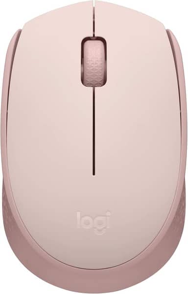 Mouse sem fio Logitech M170 com Design Ambidestro Compacto, Conexão USB e Pilha Inclusa - Rosa