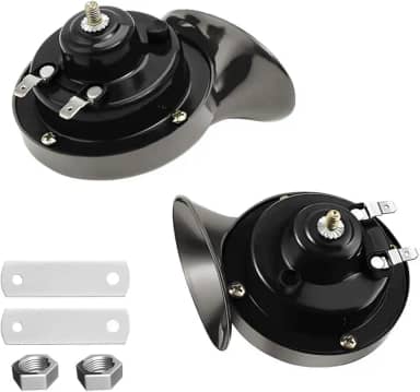 Royal Sun 2 buzinas de trem 300DB super alto 12 V à prova d'água, buzina dupla caracol elétrico para carro, motocicleta, caminhão, bicicleta, barco, carro