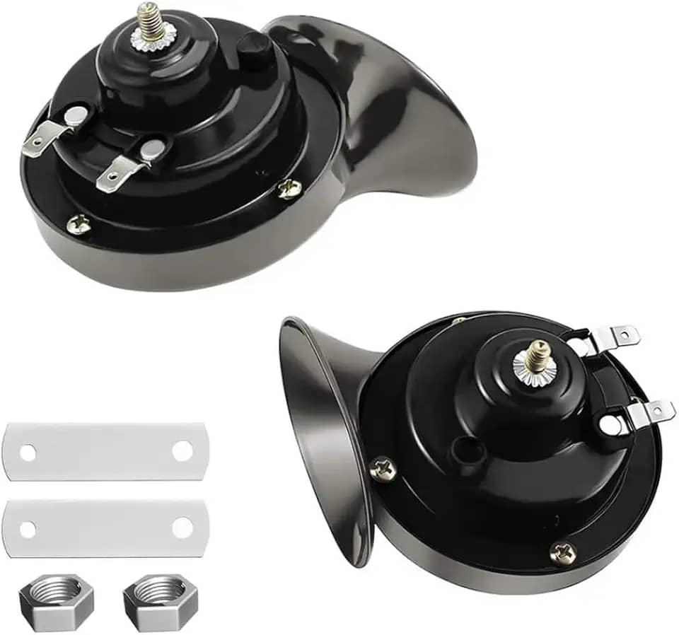 Royal Sun 2 buzinas de trem 300DB super alto 12 V à prova d'água, buzina dupla caracol elétrico para carro, motocicleta, caminhão, bicicleta, barco, carro