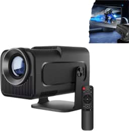 Vision Gaming® P320 Projetor Android FHD WiFi 6 BT 5.2, Rotativo 180°, Auto Correção Trapezoide, Mini Projetor Portatil para Celular/TV Stick/PC