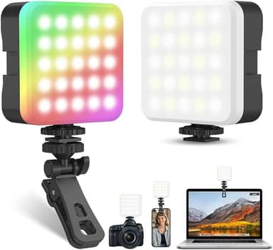 Luz De LED, Para Gravar Video Fotografia E Vídeo, Portátil, Bicolor, Com Suporte, Fixador Versátil (Quadrado)