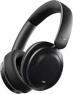 Fone de Ouvido Bluetooth Over Ear, Cancelamento de Ruído Ativo Headphone Bluetooth 6.0 Sem Fio com Mic, Power Bass, Baixa Latência, 60H Reprodução, Conexão Multiponto, Conforto para Academia e Jogos