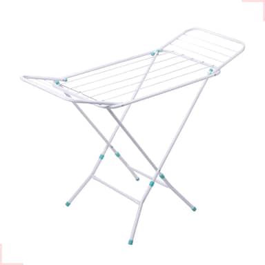 Varal Portátil De Chão Com Abas Dobráveis Não Enferruja (Branco)