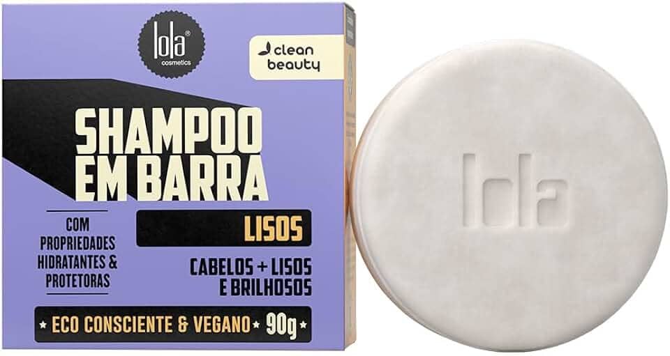 Shampoo em Barra para Cabelos Lisos 90g, Lola Cosmetics