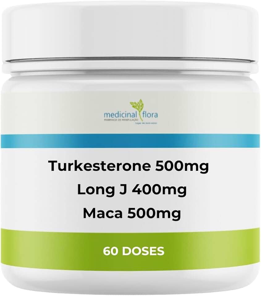Maca Peruana 500mg + Turkesterone 500mg + Long J - 60 Doses