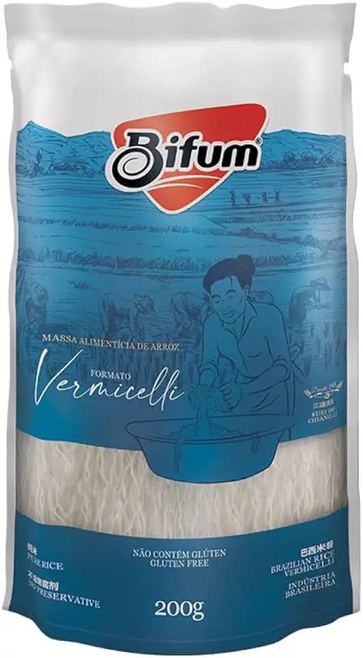 Macarrão Arroz Bifum Sem Glúten Vegano 200g