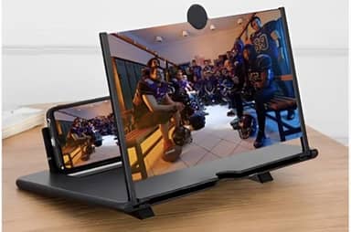 Lupa de tela de 12 polegadas para celular – Projetor ampliador de tela HD 3D para filmes, vídeos e jogos – Suporte de telefone dobrável com amplificador de tela – (12 polegadas)