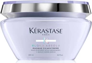 Kérastase Máscara Blond Absolu Masque Cicaextreme, Cabelos loiros, descoloridos, Hidratação, restauração, Ácido Hialurônico, Flor de Edelweiss, 200 ml