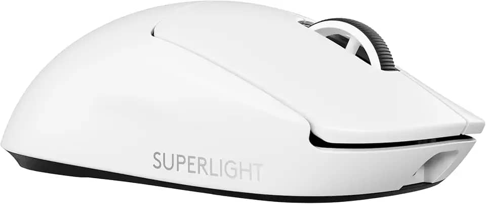 Mouse Gamer Sem Fio Logitech G PRO X SUPERLIGHT 2 com Tecnologia LIGHTSPEED, Ultraleve, Switch LIGHTFORCE, Sensor HERO 2 com 44K DPI, 5 botões programáveis e Bateria Recarregável - Branco