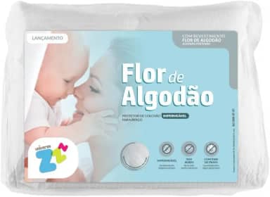 Protetor de colchão Flor de Algodão impermeável para berço em matelassê - 70x130 - Fibrasca, BRANCO