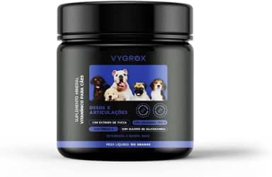 Suplemento Articular Saboroso para Cães VYGROX 150g – Ossos e Articulações Fortes com Colágeno Tipo II, Glucosamina e Ômega 3, Sabor Beterraba e Batata Doce (1 unidade)