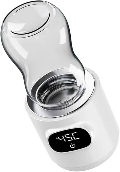 Aquecedor De Mamadeira Portátil 2.0S Sem Fio Recarregável USB Digital Para Leite E Papinha – Perfeito Para Viagem, Rápido E Prático Para O Bebê T1-21A