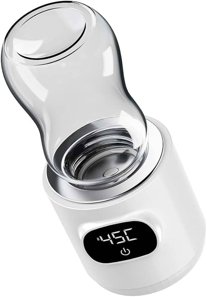 Aquecedor De Mamadeira Portátil 2.0S Sem Fio Recarregável USB Digital Para Leite E Papinha – Perfeito Para Viagem, Rápido E Prático Para O Bebê T1-21A