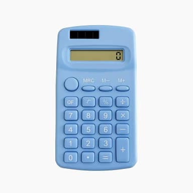 Calculadora de Bolso 8 Dígitos Compacta 11x6cm Dupla Alimentação Solar + Bateria Portátil Leve Operações Básicas para Escola Trabalho e Casa Visor Claro Durável (Azul)