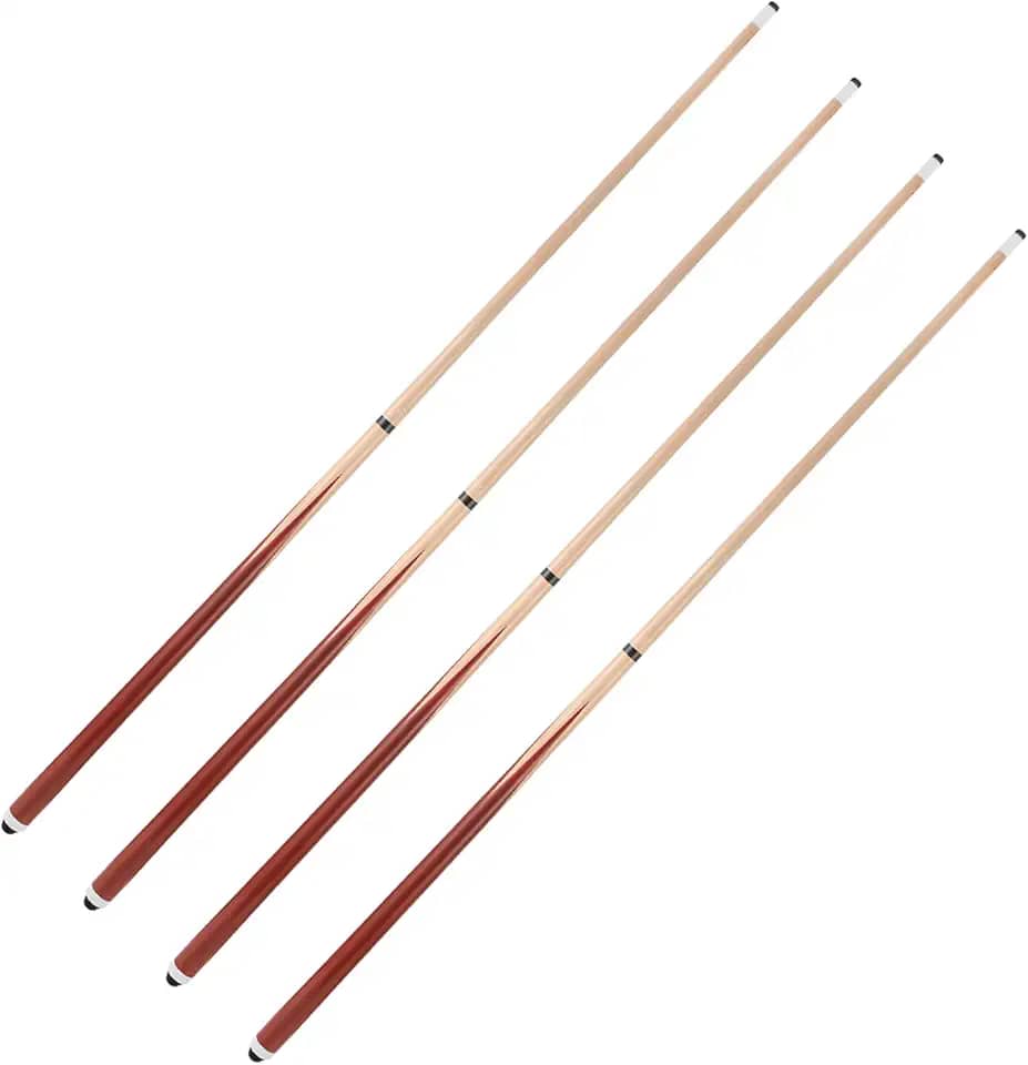 HNQQ 58 2 peças de taco de sinuca com cor café e ponta de couro de 13 mm peso 567 g (conjunto de 147 cm/conjunto de 4/conjunto de 6)