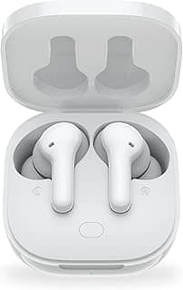 Qcy Fone De Ouvido Sem Fio T13 TWS Bluetooth 5.1 Com 4 Microfones Controle De Toque IPX5 À Prova d'Água 40 Horas De Tempo De Reprodução, Branco