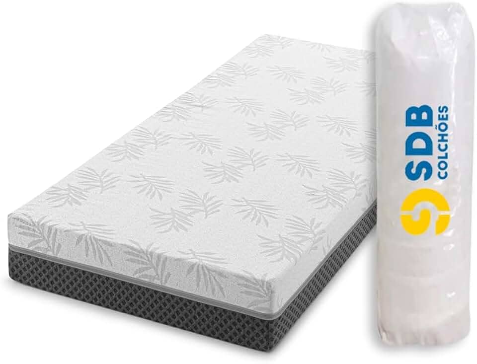 Colchão Solteiro De Molas Ensacadas 88x188x20cm D33 SDB Colchões (Cinza)