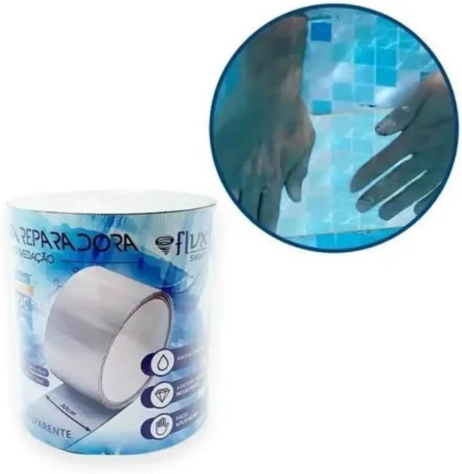 FITA REPARADOR A PROVA D'AGUA TRANSPARENTE 10CM X 150CM COLA