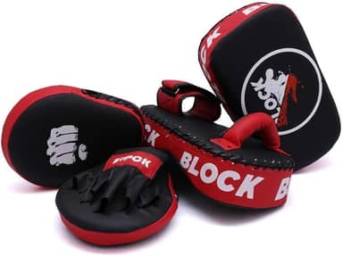 Kit Aparador De Chute Manopla De Foco Treino Muay Thai Boxe