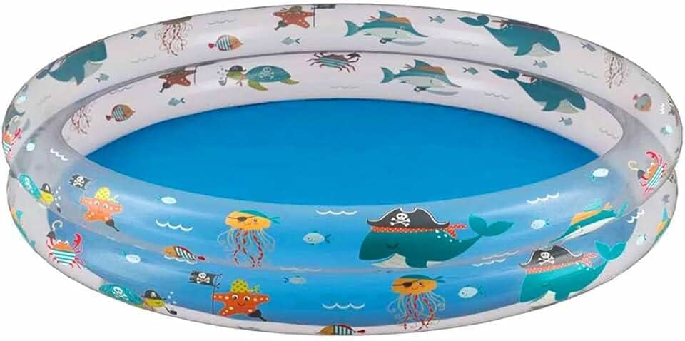 Mor - Piscina Inflável Redonda 180 Litros Estampada