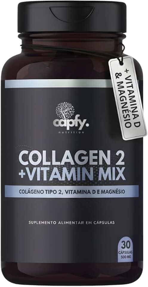Colágeno Tipo 2 + Vitamina D3 + Vitamina K2 + Magnésio Vitaminas para Joelho e Articulações Collagen Plus Premium Capfy.Nutrition