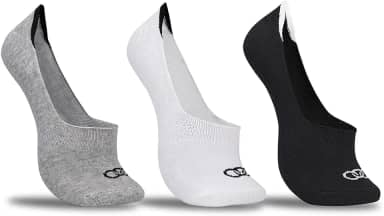 Kit Meia Olympikus Ult Invisível 3 Pares Branca, Cinza e Preta