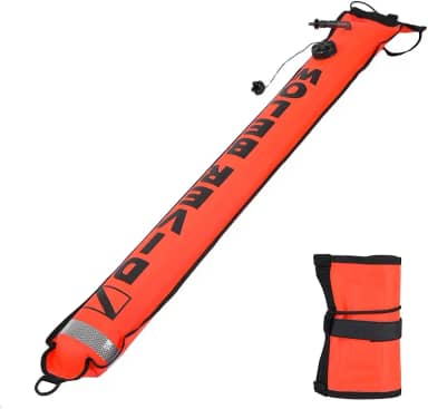 Asixx Marcador de mergulho, 1,8 m, de alta visibilidade, marcador de sinal de superfície SMB para mergulho