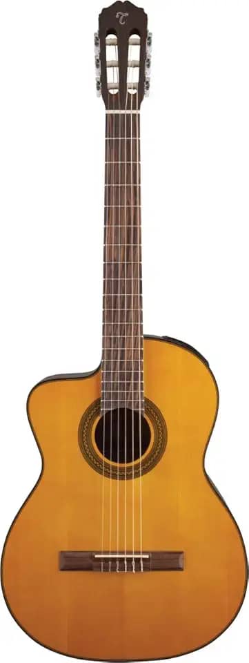 VIOLAO TAKAMINE NYLON ELETRICO GC1CE LH NATURAL CANHOTO