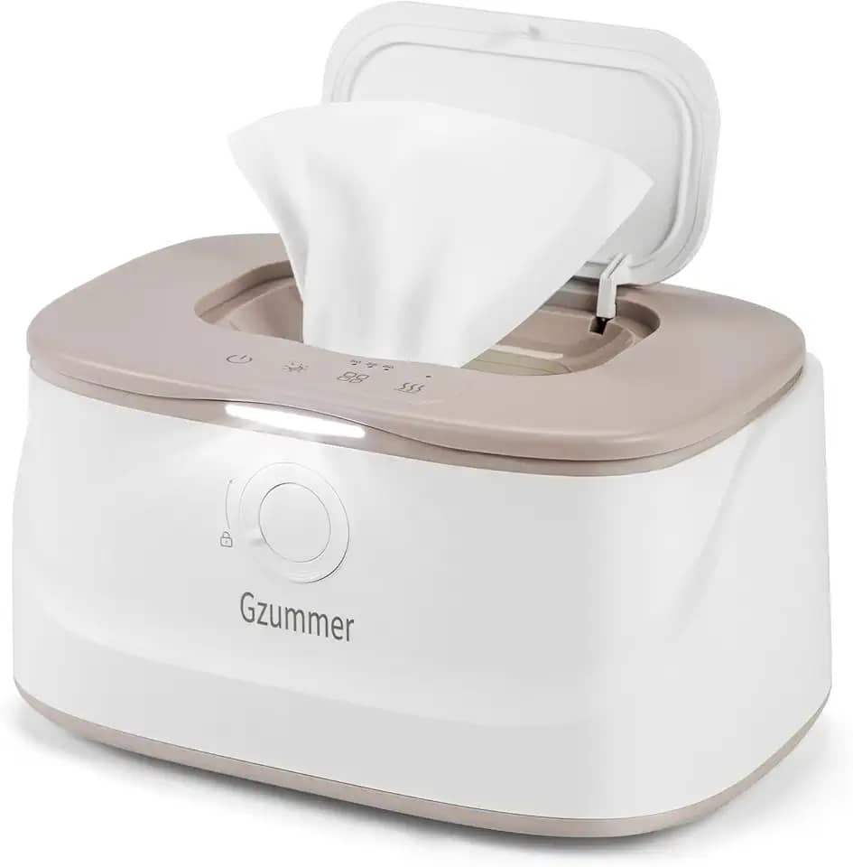 Gzummer Aquecedor de Lenços Umedecidos para Bebês, Aquecedor de Lenços Umedecidos E Dispensador de Lenços Umedecidos para Bebês, Aquecedor de Lenços Umedecidos de Grande Capacidade com 3 Controles De