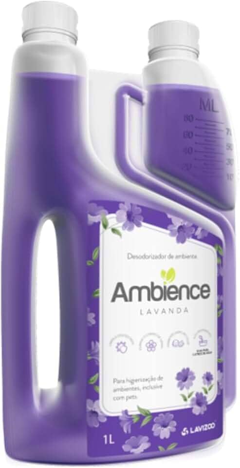 Ambience Lavizoo 1l Lavanda - Desinfetante Bactericida Concentrado Rende até 500l para Residências, Clínicas, Pet Shop, canil e gatil