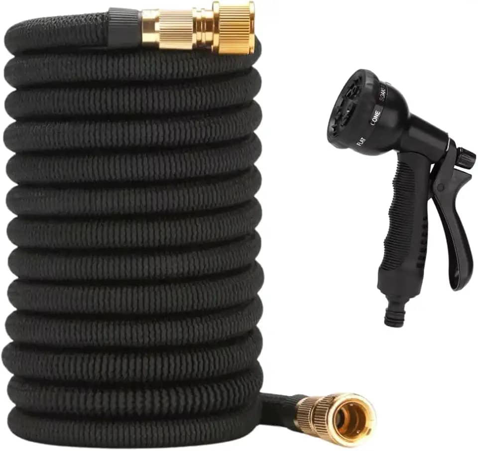 Mangueira Mágica Retrátil Expansível Flexivel 37 metros com Bico Pulverizador Esguicho para Jardim Limpeza Doméstica Lavar Carro