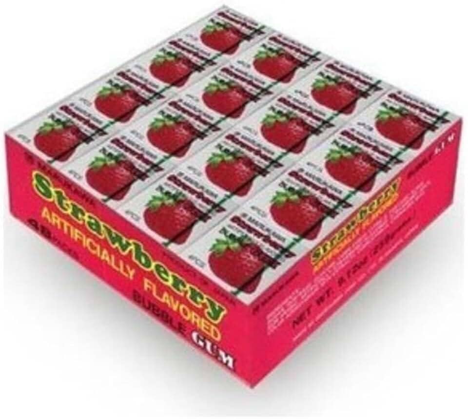 Chiclete Japonês Gum Morango Caixa com 48Un Marukawa