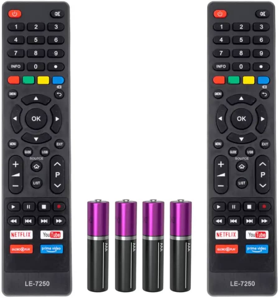 Kit 2 Controle Remoto Para Philco Smart TV