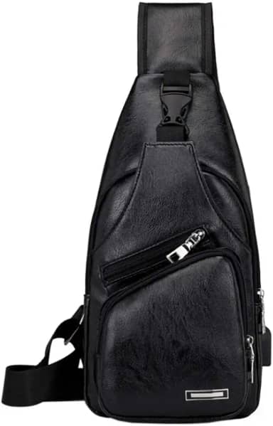 Bolsa tiracolo de couro para homens e mulheres, viagens, acampamento ao ar livre