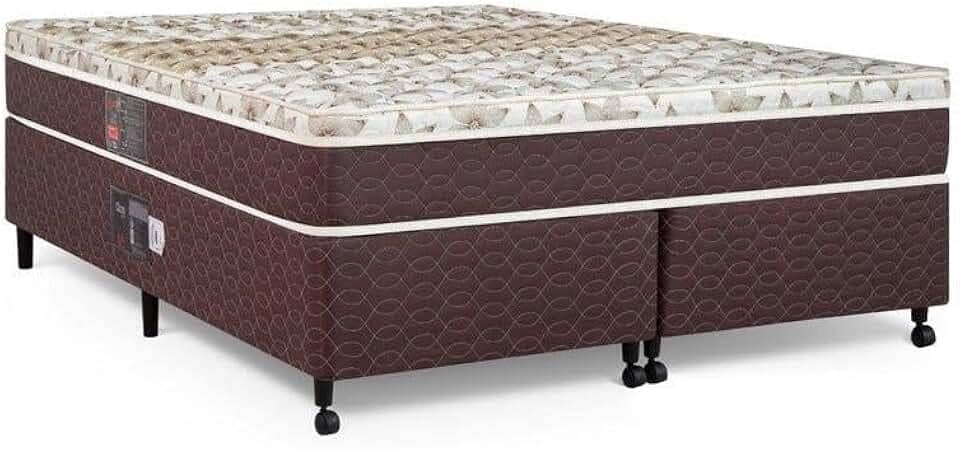 Cama Box + Colchão Castor Queen Class One Face Híbrido 158x198x52cm