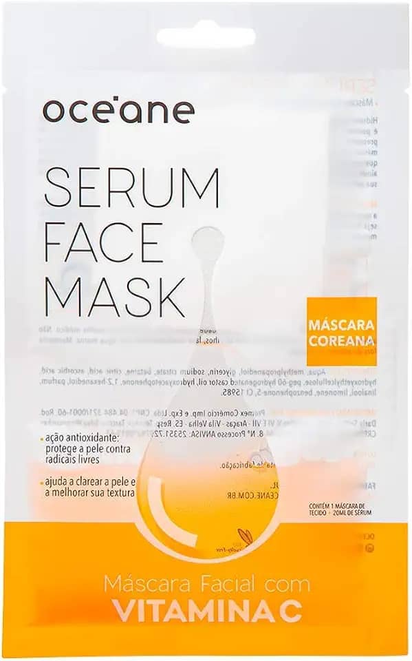 Océane Máscara Facial com Vitamina C - Serum Face Mask 20ml