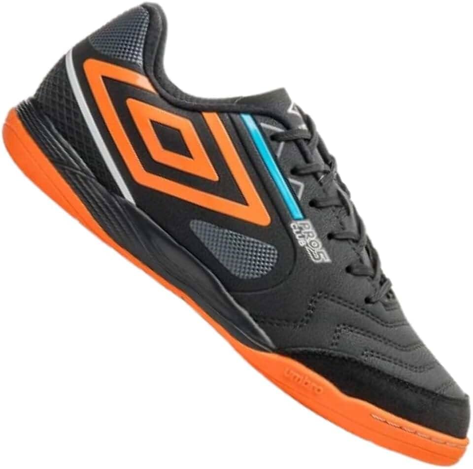 Chuteira Umbro Futsal Pro 5 Bump Club Preta e Cinza